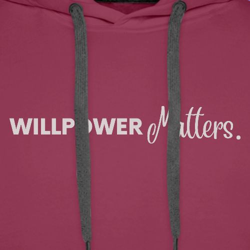 Willpower Matters - Success - New Year Resolution - Men's Premium Hoodie