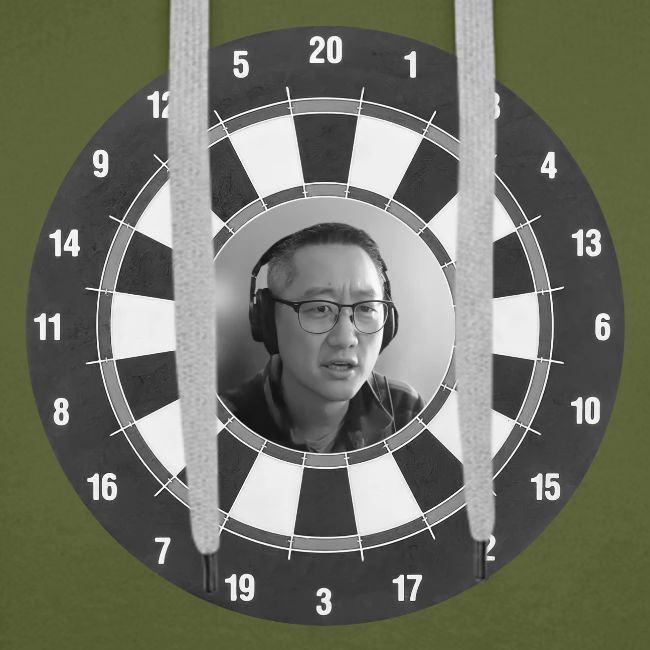 Producer Jay on a Dartboard