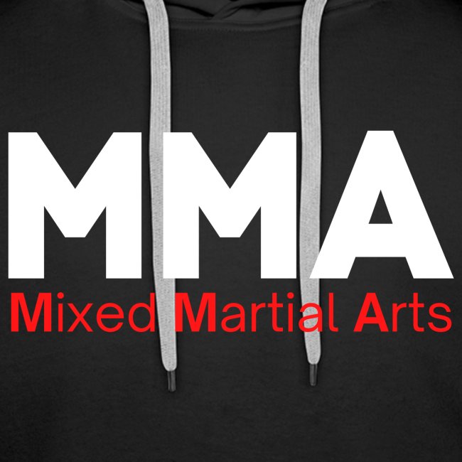 MMA Mixed Martial Arts (White & Red Font)