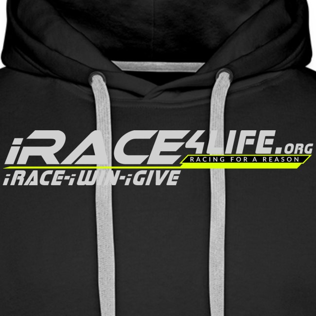 iRace4Life.org Logo gris avec iRace-iWin-iGive!