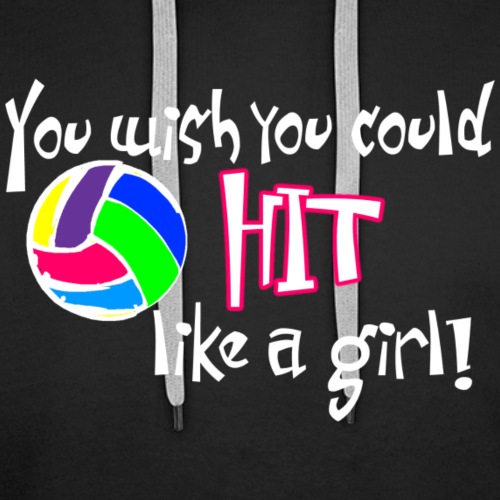 Hit Like a Girl Volleyball - Men's Premium Hoodie