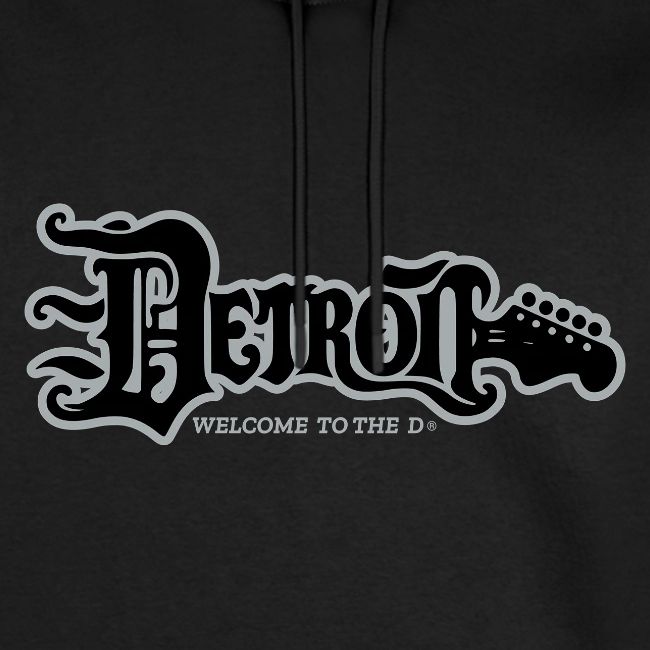 DETROIT GUITAR WTTD BLK SLR REG FONT
