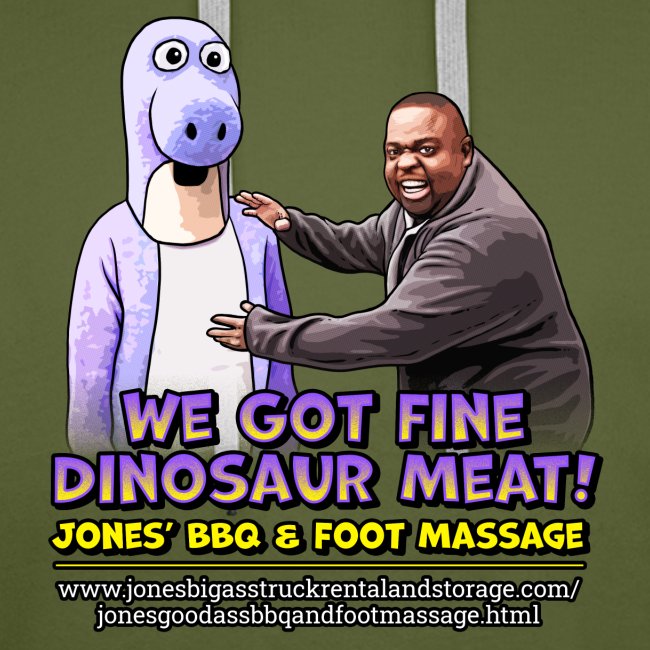Dinosaur Meat design - Jones BBQ & Foot Massage