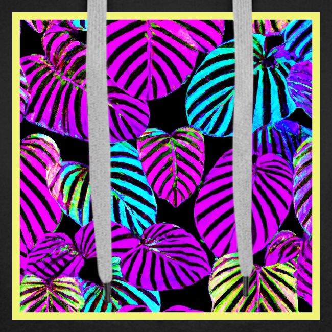 NeonLeaf Harmony Vibrant Pattern
