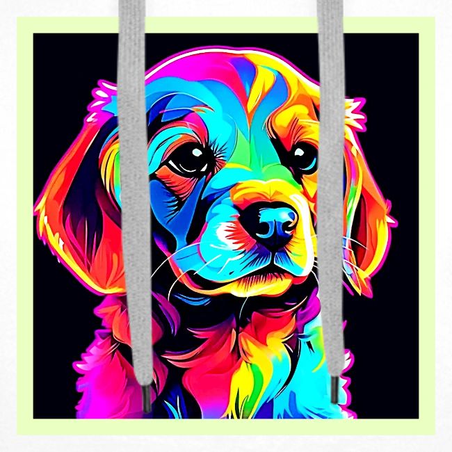 Rainbow Dog Portrait Art