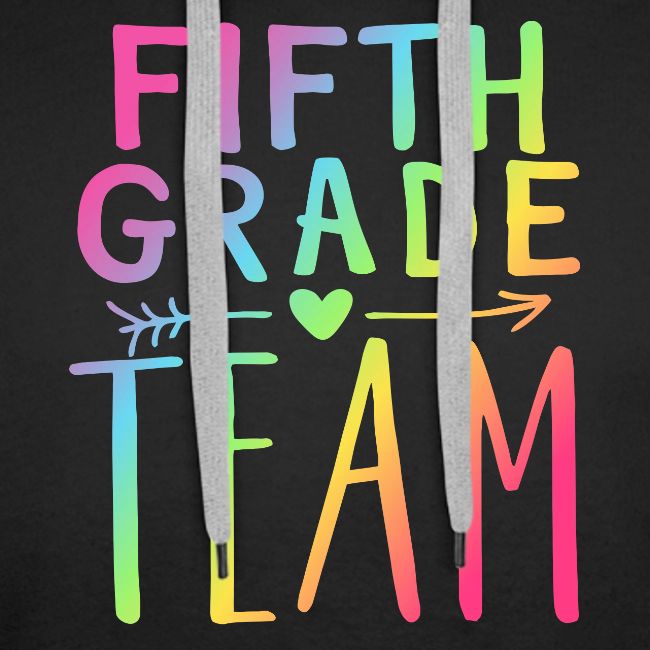 Fifth Grade Team Neon Rainbow Teacher T-Shirts