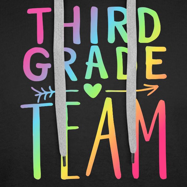 Third Grade Team Neon Rainbow Teacher T-Shirts