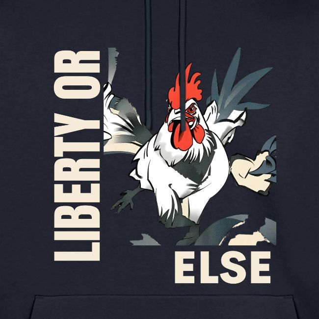 Liberty Or Else Fighting Rooster Design