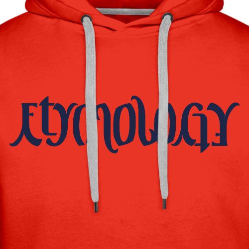 Etymology Ambigram - Men's Premium Hoodie