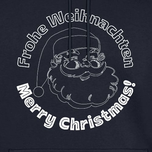 Frohe Weihnachten Merry Christmas Santa Line Art - Men's Premium Hoodie