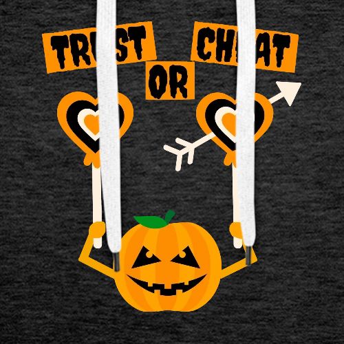 Trust Or Cheat Candies Halloween Spooky Pumpkin - Men's Premium Hoodie