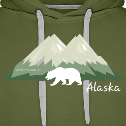Alaskan Mountain and Bear - Men's Premium Hoodie