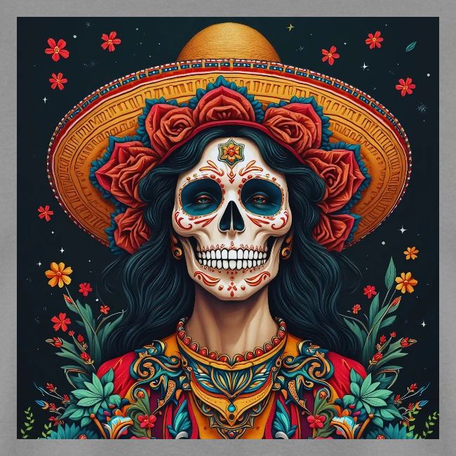 Charra Skull Art | Traditional Mexican Design