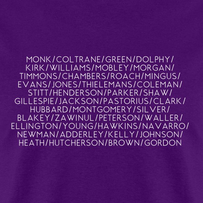 Jazz Greats 1 TShirt (White Lettering)