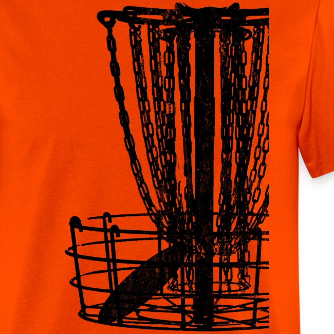 Distressed Disc Golf Basket Shirt Black Print
