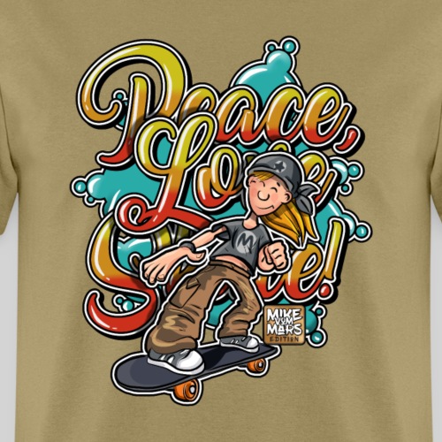 Peace Love Skate - Men's T-Shirt