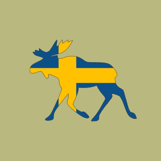 Sweden Moose with the national Flag Team Sweden' Men's T-Shirt | Spreadshirt