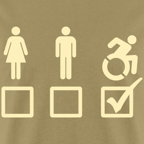 A wheelchair user is also suitable - Men's T-Shirt