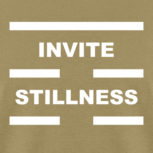 Invite Stillness White Letters