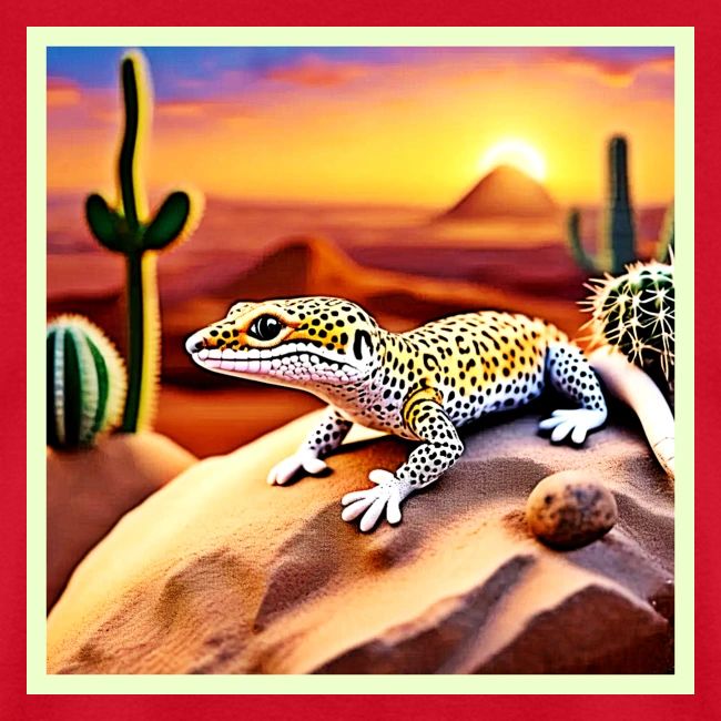 Beautiful Desert leopard Gecko Design