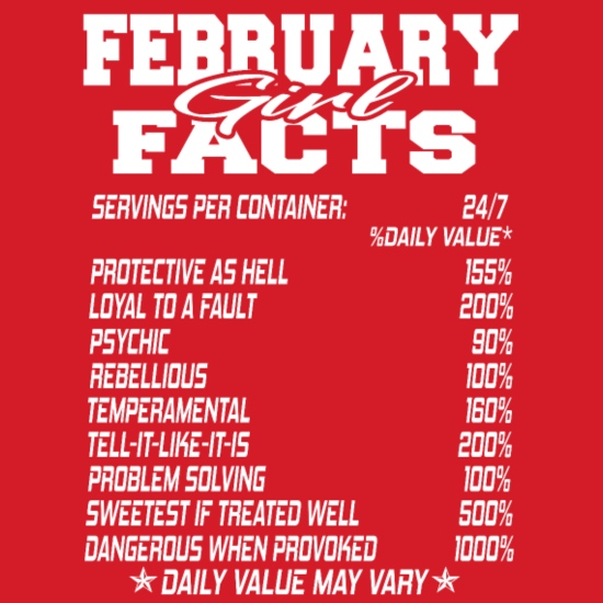 FEBRUARY born girl funny birthmonth fact quotes' Men's T-Shirt | Spreadshirt