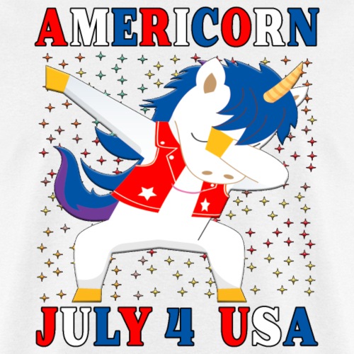 Americorn July 4th USA Star Spangled Banner. - Men's T-Shirt