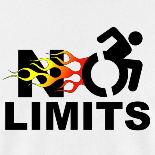 No limits for me with my wheelchair - Men's T-Shirt