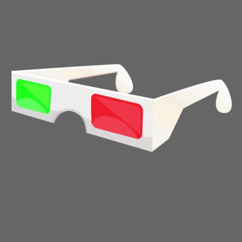 3D red green glasses - Men's T-Shirt