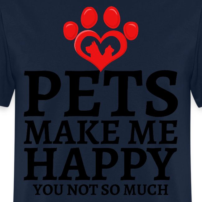 Pets Make Me Happy You Not So Much Dog Cat Lovers