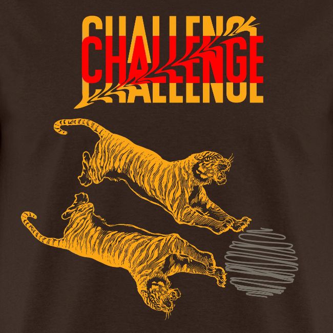 Double tiger fashion, jungle feline animals.
