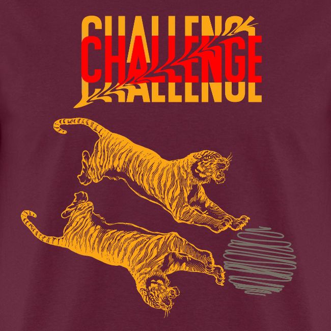 Double tiger fashion, jungle feline animals.