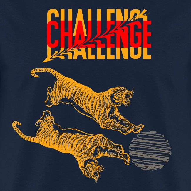 Double tiger fashion, jungle feline animals.