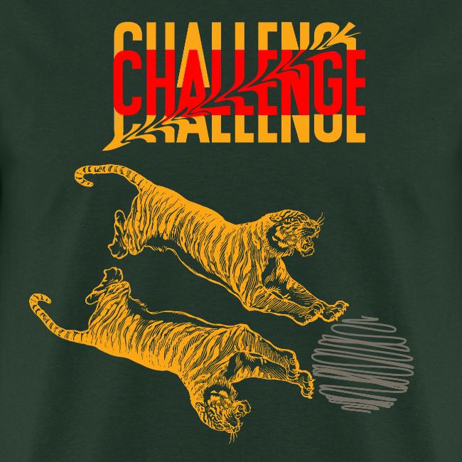 Double tiger fashion, jungle feline animals.