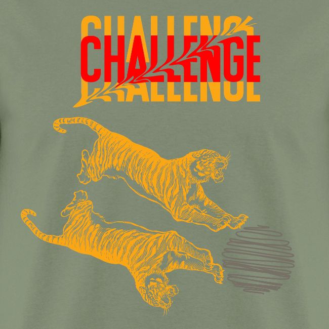 Double tiger fashion, jungle feline animals.