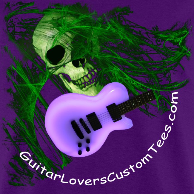 GlowGuitarSkull by GuitarLoversCustomTees png