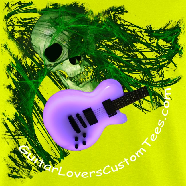 GlowGuitarSkull by GuitarLoversCustomTees png