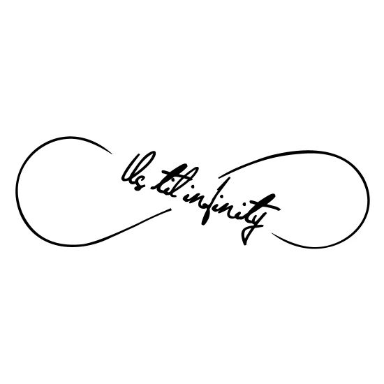 Us Till Infinity Logo Lovers Infinity Loop Personalised Wall Art