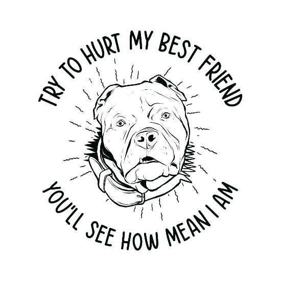 mean pitbull drawings