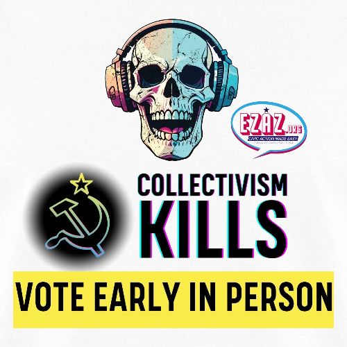 Collectivism Kills Transparent -black font - Men's T-Shirt