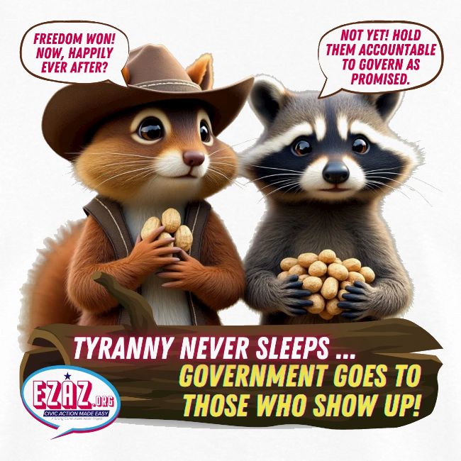 Freedom Squirrel and Raccoon