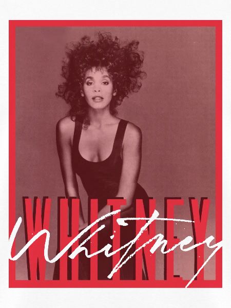 Whitney Houston Photo With Autograph And Nameplate