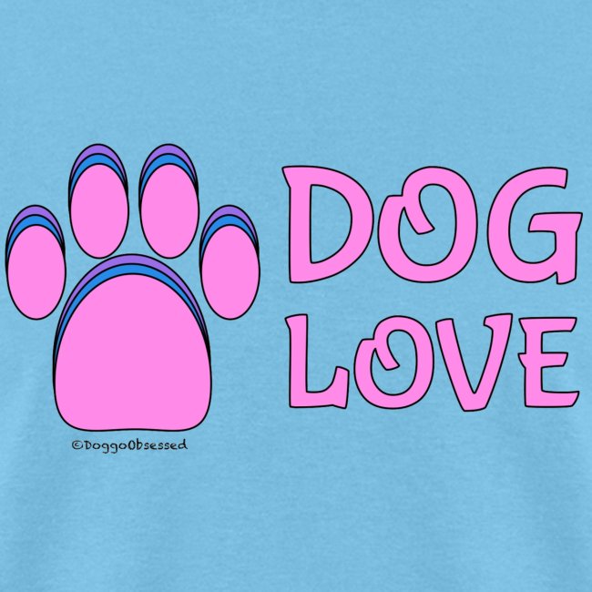 Pink Dog paw print "Dog Love"