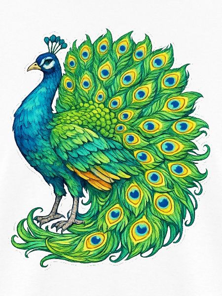 Vivid Peacock Cascade