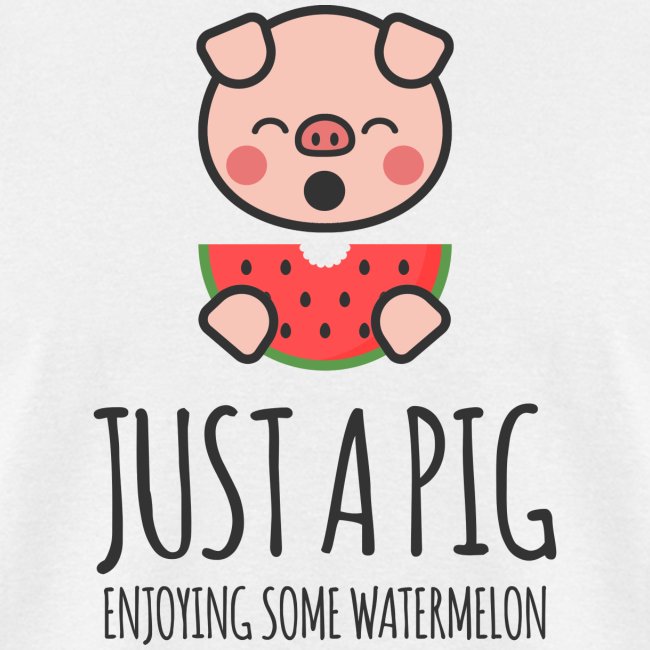 Just A Pig Enjoying Some Watermelon