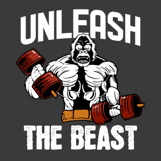 Unleash The Beast - For Gym & Fitness' Men's T-Shirt | Spreadshirt