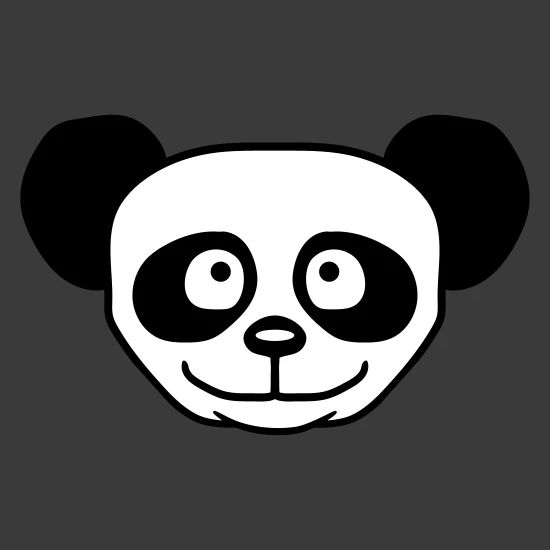 panda bear face clipart