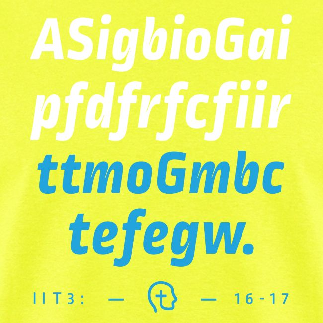 2 Timothy 3:16-17 (NKJV) First Letter Method
