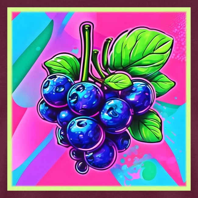 Vibrant Blueberry Artwork