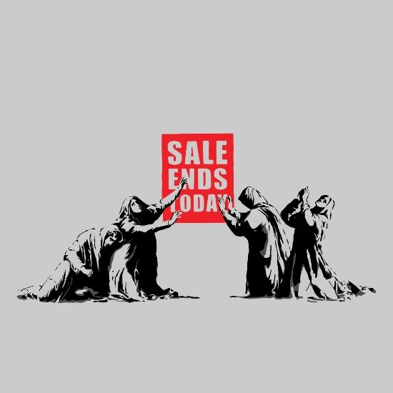 Banksy Sale Ends Today' Men's T-Shirt | Spreadshirt