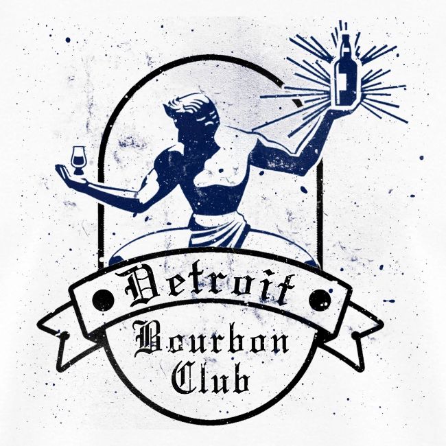 Distressed Blue Detroit Bourbon Club Logo